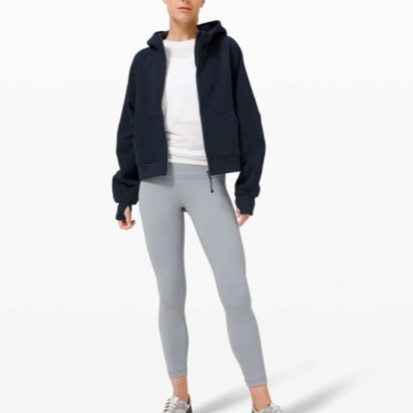 Lululemon Oversized Full Zip Scuba Hoodie Navy XS/S - Picture 2 of 3